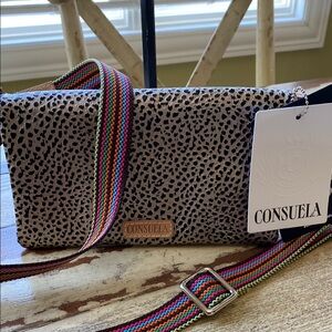 Consuela Leopard Print Crossbody Bag